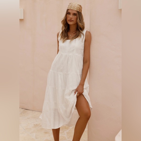 Billy J Liza Midi Dress White - Picture 6 of 11